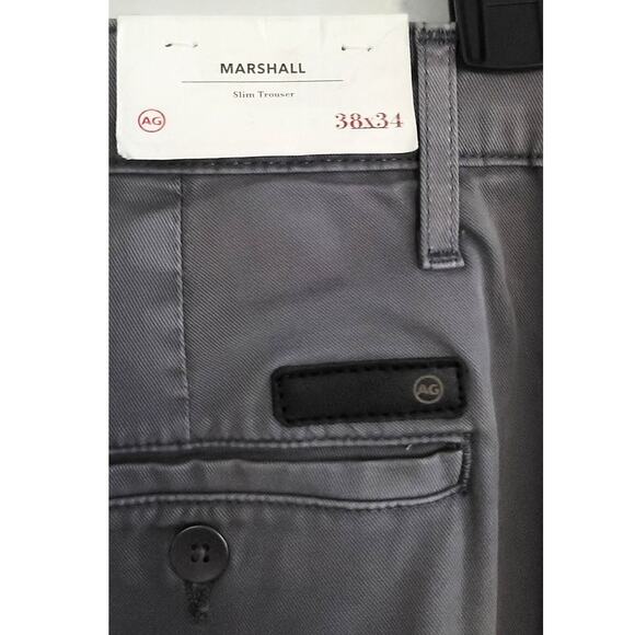 AG Adriano Goldschmied The Marshall Slim Trousers Gray 38x34 NEW FLAWED - Picture 8 of 12